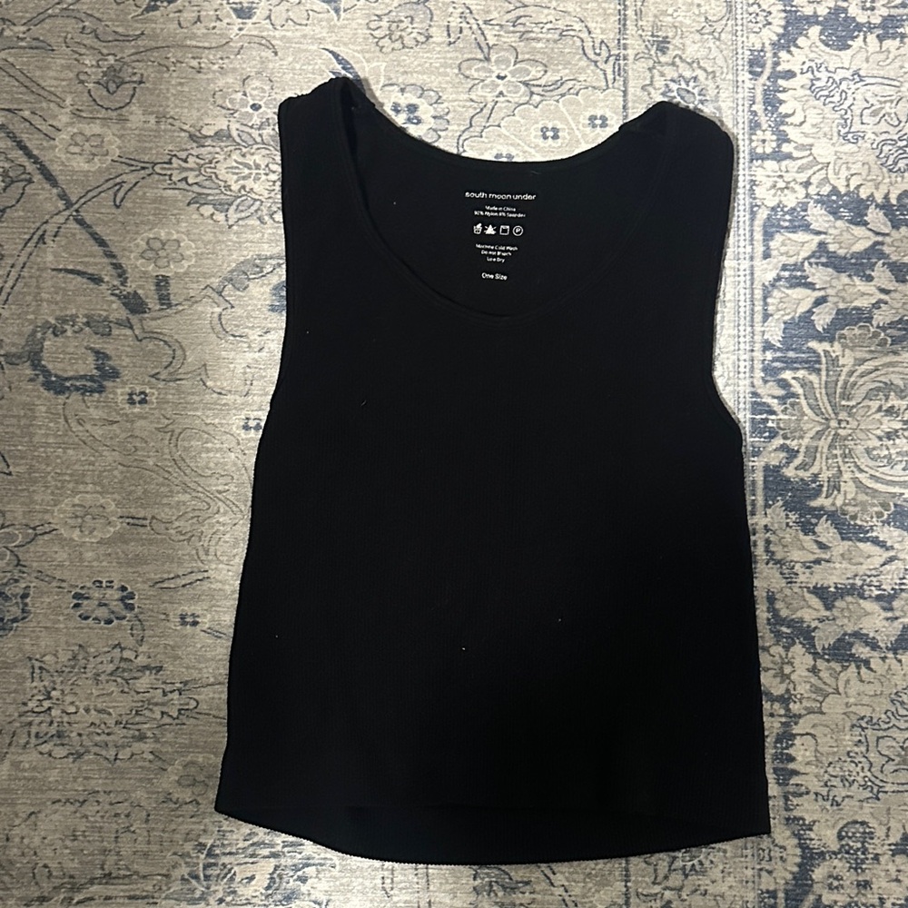 South Moon Under Black Cropped Top